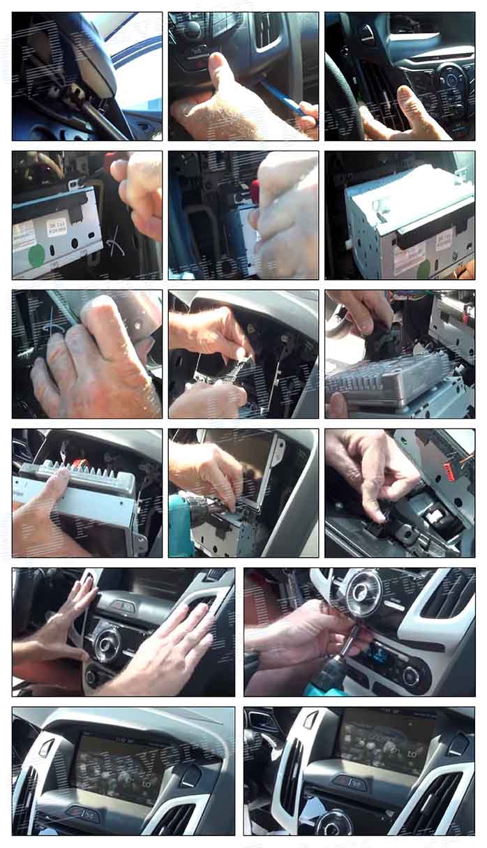 montage autoradio gps ford focus 2012 2015